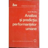 Ionel Dorofte - Analiza si predictia performantelor umane (Editia: 1981)