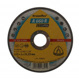 Disc Debitare Klingspor A660R Supra, Inox, 115x1x22 mm, Disc Debitare Standard Metale Neferoase, Disc pentru Polizorul Unghiular, Disc pentru Flex, Pa