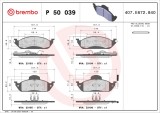 BREMBO P 50 039 PRIME LINE set placute frana,frana disc