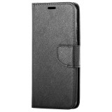 Husa Piele OEM Fancy pentru Samsung Galaxy A20s, Neagra