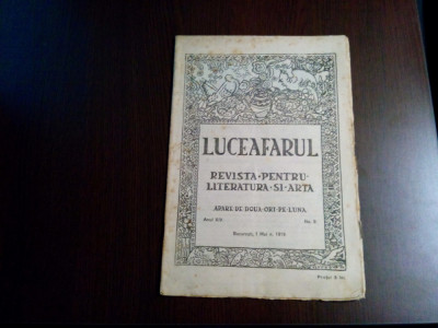 LUCEAFARUL Revista pentru Literara si Arta -XIV, Nr.9, 1919 - Oct. C. Taslauanu foto