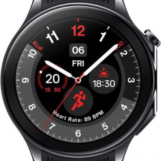 Smartwatch OnePlus Watch 2, 46mm, Ecran 1.43inch, Procesor Snapdragon W5 Gen 1, 2GB RAM, 32GB Flash, GPS, Bluetooth, Wi-Fi, 100 ore Autonomie, 100+ Mo