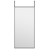 Oglinda pentru usa, negru, 30x60 cm, sticla si aluminiu