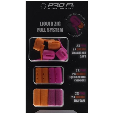 SISTEM COMPLET ZIG RIG PRO FL PT LICHID ORANGE ROZ foto