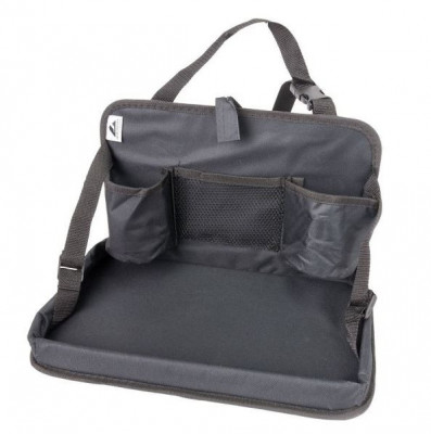Tavita pliabila cu organizator fixare tetiera scaun 34x22cm foto