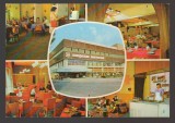 CPIB 24388 CARTE POSTALA - UNITATILE DE ALIMENTATIE PUBLICA DIN RESITA: MAGAZINUL NERA,PIATA DAMAN, PATISERIA SPICUL, RESTAURANTUL MELODY, NECIRCULATA