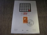 25 de Ani T&acirc;rgul Internațional Gent, Timbru Obliterat , Ediție Limitată . Belgia 1970 Carton Filatelic