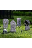 Set de 4 morminte luminoase Halloween pentru decor