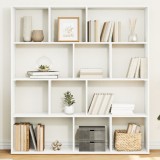 VidaXL Bibliotecă, alb, 132x29x141,5 cm, lemn prelucrat