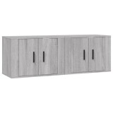 Cumpara ieftin Dulapuri TV montate pe perete, 2 buc., gri sonoma 57x34,5x40 cm