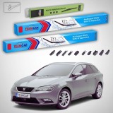 Cumpara ieftin Ștergătoare Seat Leon ST 5F8 2013-prezent | Set Față și Spate Flat &ndash; TeamCar&reg;