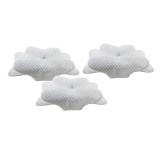 Set de 3 perne ortopedice pentru gat Karll, spuma cu memorie/fibre de bambus, alb, 40 x 60 x 12-14 cm