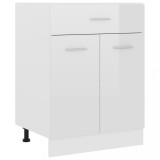 vidaXL Dulap inferior cu sertar &ldquo;Lyon&rdquo;, alb extralucios, 60x46x81,5 cm