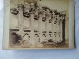 bnk foto Liban - Baalbek - Templul lui Jupiter - Bonfils - Albumen cca 29x22 cm 1880-1899