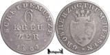 1824, 6 Kreuzer - Ludovic I - Marele Ducat de Hessen-Darmstadt, Europa