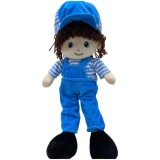 Papusa Baiat Dorel Albastru, Canta Romana, 40cm, Baterii Incluse, BF2023