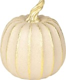 Decoratiune dovleac MagicHome Nature auriu-bej, 14x14x16 cm