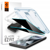 Cumpara ieftin Folie pentru Samsung Galaxy S24 Ultra (set 2), Spigen Glas.tR EZ FIT, Privacy