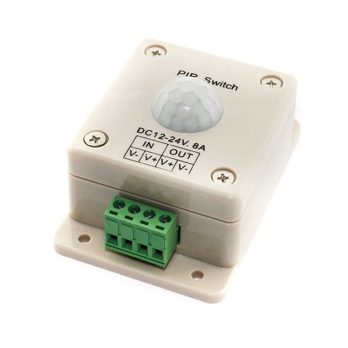 Senzor de miscare PIR 12-24V, 8A, pentru banda LED, P108