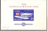 Romania 1964, LP 572 - Jocurile Olimpice de Iarna de la Innsbruck, colita, MNH, Nestampilat