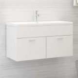vidaXL Dulap cu chiuvetă &icirc;ncorporată, alb, PAL