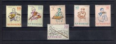 ROMANIA 1961 - INSTRUMENTE MUZICALE, MNH - LP 526 foto