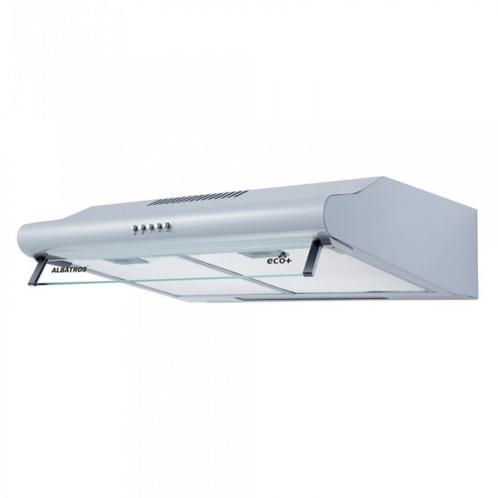 Hota traditionala Albatros H15A ECO+, 49 W, latime 50 cm, 1 motor, 3 trepte, absorbtie 198.1 m3/ora, Alb