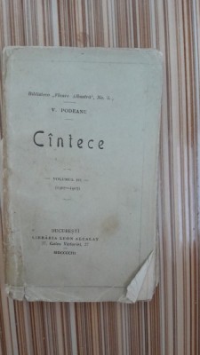 Cintece - V. Podeanu vol.III (1902-1903) versuri foto