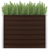 Gossi strat inaltat de gradina, maro, 100x40x77 cm, otel galvanizat