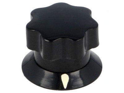 Buton rotativ cu indicator negru &amp;Oslash;6mm ABS foto
