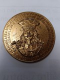 AMS - MEDALIA CANONIZAREA VOIEVODULUI STEFAN CEL MARE 1992, PUTNA, BRONZ, ARM SUCEAVA SI RADAUTI