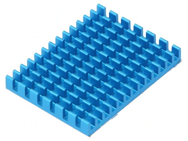 Radiator albastru cu aripioare pentru Raspberry Pi 40mm