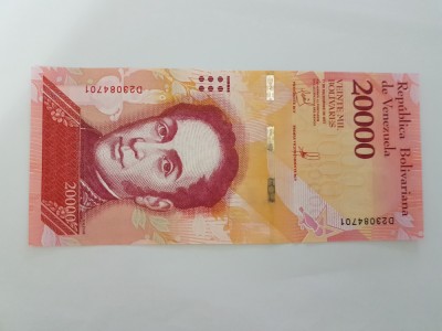 Venezuela 20 000 Bolivares 2017 Noua foto