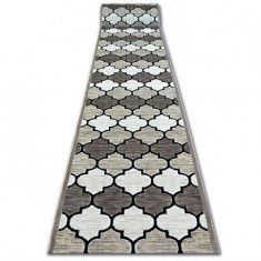 Traversa acril Yazz 3766 bej intunecat ?i somon Moroccan clover Trellis, 80 cm foto