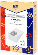 Sac aspirator Philips Oslo, Vision, hartie, 6X saci + 2X filtre, KM foto