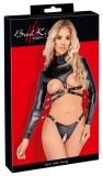 Cumpara ieftin Set de bondage extravagant cu camasa cu cupa deschisa si tanga cu decupaj in