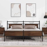 VidaXL Cadru de pat metalic fără saltea, stejar maro, 200x200 cm 3325139