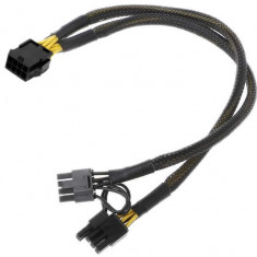 Cablu Active, adaptor alimentare placa video pci-e 8 pini mama la 2 x 6+2pini tata, multiplicator/ prelungitor spliter/splitter pcie 8 pini, extensie