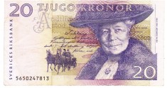 Suedia 20 Kronor Coroane 2003 P-63b seria 5650247813 foto
