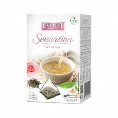 Ceai alb White Tea Evolet Sensation piramida 20 plicuri foto