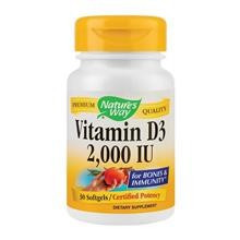Vitamin D3 2000UI Nature&amp;#039;s Way 30cps Secom Cod: seco00404 foto