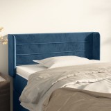 vidaXL Tăblie pat cu aripioare albastru &icirc;nchis 93x16x78/88 cm catifea