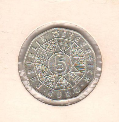 SV * Austria * 5 EURO 2006 * AG * W. A. MOZART 1756-1791 * 250 ANI de la NASTERE foto