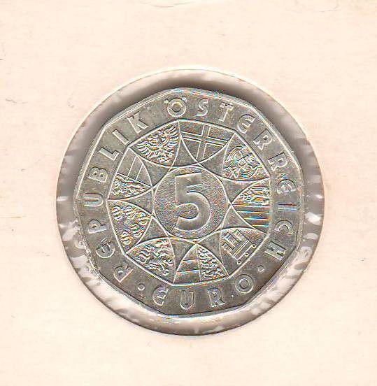 SV * Austria * 5 EURO 2006 * AG * W. A. MOZART 1756-1791 * 250 ANI de la NASTERE