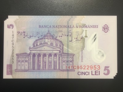 Romania 5 lei 2014 UNC foto