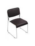 Scaun vizitator HRC 604, piele ecologica, cadru cromat, 120 kg