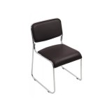 Scaun vizitator HRC 604, piele ecologica, cadru cromat, 120 kg