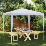 VidaXL Cort de petrecere, alb, 2,5 x 2,5 m