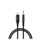 Cablu USB TYPE C - Jack 3.5 mm 1m negru Choetech AUX006