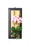 Cumpara ieftin Flori artificiale decorative, tip tablou, Orhidee, 45x20 cm